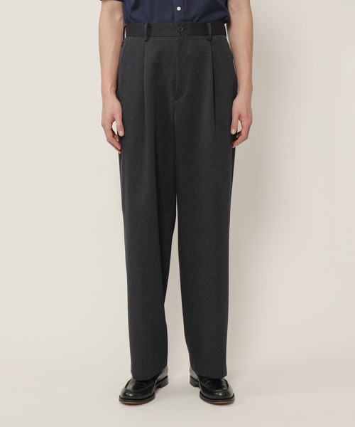 KASHIYAMA（カシヤマ）の「TECH-POLYESTER ストレッチ1タックワイドパンツ（その他パンツ・メンズ・カーキ/ネイビー・マルチサイズ）」の18枚目の写真