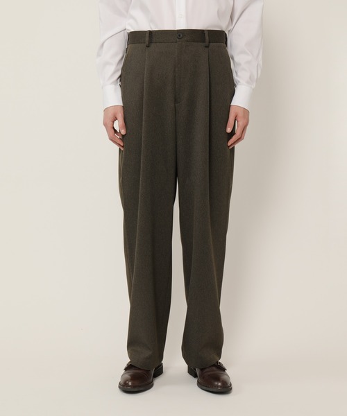 KASHIYAMA（カシヤマ）の「TECH-POLYESTER ストレッチ1タックワイドパンツ（その他パンツ・メンズ・カーキ/ネイビー・マルチサイズ）」の9枚目の写真