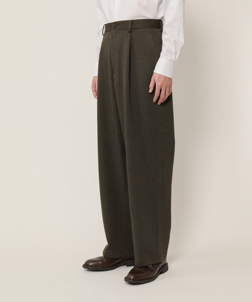 KASHIYAMA（カシヤマ）の「TECH-POLYESTER ストレッチ1タックワイドパンツ（その他パンツ・メンズ・カーキ/ネイビー・マルチサイズ）」の20枚目の写真