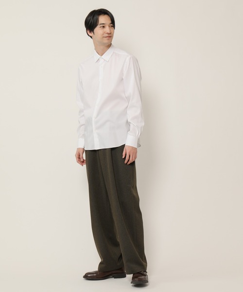 KASHIYAMA（カシヤマ）の「TECH-POLYESTER ストレッチ1タックワイドパンツ（その他パンツ・メンズ・カーキ/ネイビー・マルチサイズ）」の3枚目の写真