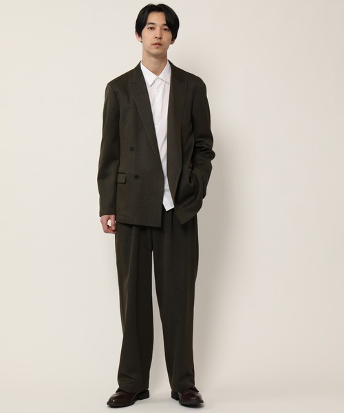 KASHIYAMA（カシヤマ）の「TECH-POLYESTER ストレッチ1タックワイドパンツ（その他パンツ・メンズ・カーキ/ネイビー・マルチサイズ）」の6枚目の写真