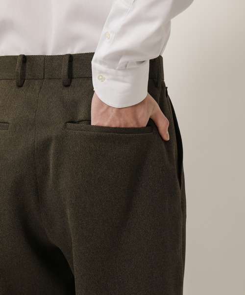 KASHIYAMA（カシヤマ）の「TECH-POLYESTER ストレッチ1タックワイドパンツ（その他パンツ・メンズ・カーキ/ネイビー・マルチサイズ）」の21枚目の写真