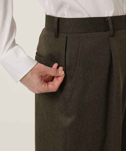 KASHIYAMA（カシヤマ）の「TECH-POLYESTER ストレッチ1タックワイドパンツ（その他パンツ・メンズ・カーキ/ネイビー・マルチサイズ）」の15枚目の写真