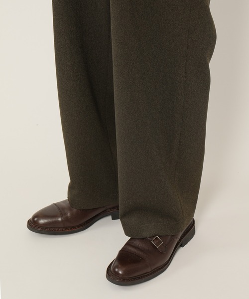 KASHIYAMA（カシヤマ）の「TECH-POLYESTER ストレッチ1タックワイドパンツ（その他パンツ・メンズ・カーキ/ネイビー・マルチサイズ）」の8枚目の写真