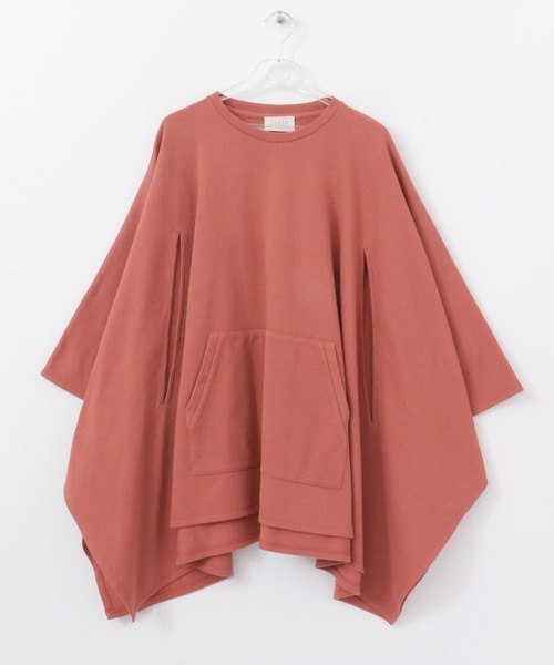 LAATO（ラート）の「PONCHO HOODIE（Tシャツ/カットソー・レディース・レッド/グリーン・FREE）」の5枚目の写真