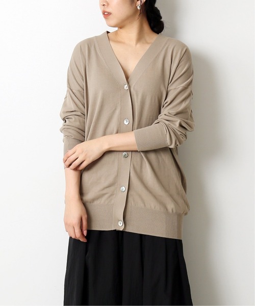 journal standard L'essage(ジャーナルスタンダードレサージュ)の「PLUTO COTTON Vネックカーディガン◆(カーディガン/ボレロ)」|ベージュ