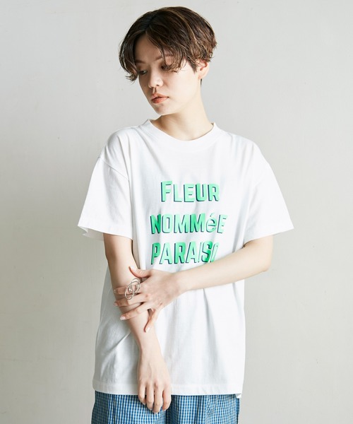 note et silence (ノートエシロンス)の「PARAISO ロゴT(Tシャツ/カットソー・レディース・ベージュ/チャコールグレー/ホワイト・FREE)」の9枚目の写真