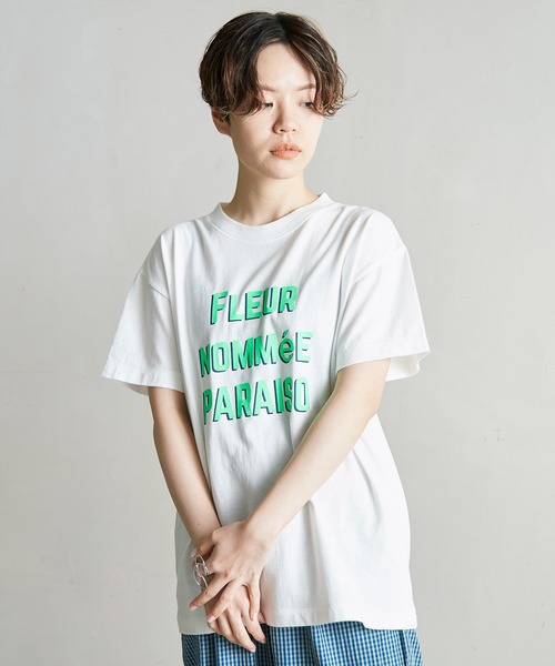 note et silence (ノートエシロンス)の「PARAISO ロゴT(Tシャツ/カットソー・レディース・ベージュ/チャコールグレー/ホワイト・FREE)」の11枚目の写真