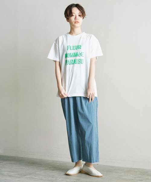 note et silence (ノートエシロンス)の「PARAISO ロゴT(Tシャツ/カットソー・レディース・ベージュ/チャコールグレー/ホワイト・FREE)」の6枚目の写真