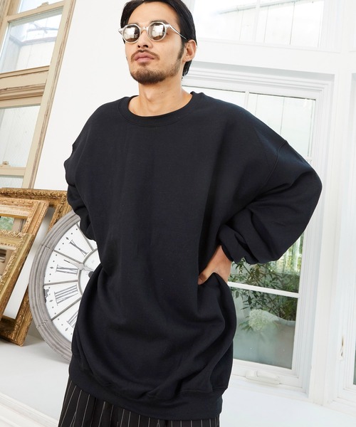 unrelaxing(アンリラクシング)の「オーバーサイズプルオーバースウェット ビッグシルエットトレーナー(スウェット・メンズ・ブルー系その他2/ピンク系その他4/ネイビー/グレー系その他2/グレー系その他/ライトピンク/ホワイト系その他3/レッド/レッド系その他4/レッド系その他7/ブルー系その他5/ブラック系その他3/ベージュ系その他4/ピンク系その他3/レッド系その他3/レッド系その他6/ブラック/パープル/レッド系その他2/ベージュ系その他2/ブルー系その他3/ピンク系その他/ブラック系その他/ホワイト系その他2/ブラック系その他4/パープル系その他2/ホワイト/グレー/ワイン/ホワイト系その他4/グレー系その他3/ブルー系その他/オレンジ/レッド系その他5/レッド系その他/ベージュ系その他3/ホワイト系その他/ピンク系その他2/グレー系その他4/ブラック系その他2/パープル系その他/オレンジ系その他4/パープル系その他4/パープル系その他3/オレンジ系その他/サックスブルー/オレンジ系その他3/ベージュ系その他/オレンジ系その他2/ベージュ・MEDIUM/LARGE/X-LARGE/SMALL)」の7枚目の写真