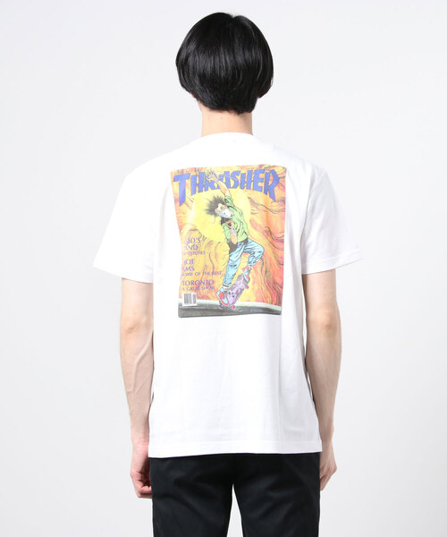 THRASHER(スラッシャー)の「【ムラサキスポーツ別注】THRASHER/スラッシャー ルーズシルエット バックプリントプリントTシャツ TH91281H SEP 87(Tシャツ/カットソー・メンズ・ホワイト/ブラック/グレー・XL/M/L)」の4枚目の写真