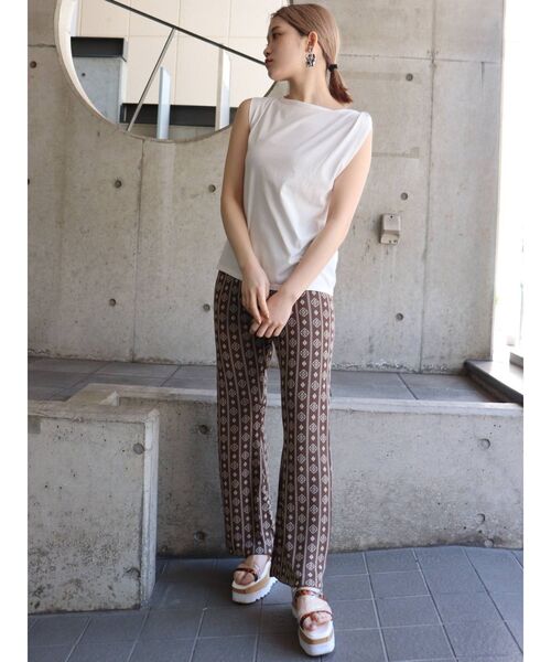 MURUA（ムルーア）の「コモンニットパンツ（その他パンツ・レディース・イエロー/ブルー/ブラウン・FREE）」の7枚目の写真