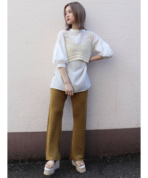 MURUA（ムルーア）の「コモンニットパンツ（その他パンツ・レディース・イエロー/ブルー/ブラウン・FREE）」の11枚目の写真