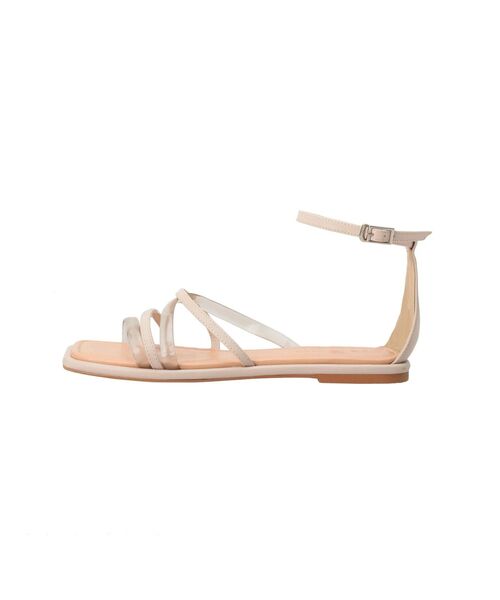 MERCURYDUO（マーキュリーデュオ）の「異素材チューブフラットサンダル（サンダル・レディース・ベージュ/ブラック・36/38）」の2枚目の写真