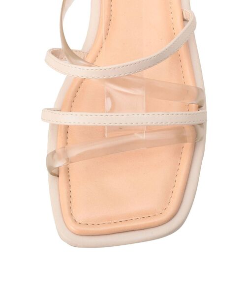 MERCURYDUO（マーキュリーデュオ）の「異素材チューブフラットサンダル（サンダル・レディース・ベージュ/ブラック・36/38）」の6枚目の写真