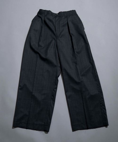 MAISON SPECIAL(メゾンスペシャル)の「《ユニセックスアイテム》【COLLABORATION ITEM】DAL/ダル カットオフ1タックイージーワイドパンツ 【MAISON SPECIAL/メゾンスペシャル】■セットアップ対応■(スラックス・メンズ・チャコールグレー/グレー・1/2/0)」の3枚目の写真