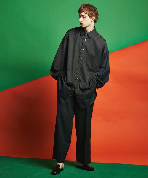 MAISON SPECIAL(メゾンスペシャル)の「《ユニセックスアイテム》【COLLABORATION ITEM】DAL/ダル カットオフ1タックイージーワイドパンツ 【MAISON SPECIAL/メゾンスペシャル】■セットアップ対応■(スラックス・メンズ・チャコールグレー/グレー・1/2/0)」の12枚目の写真