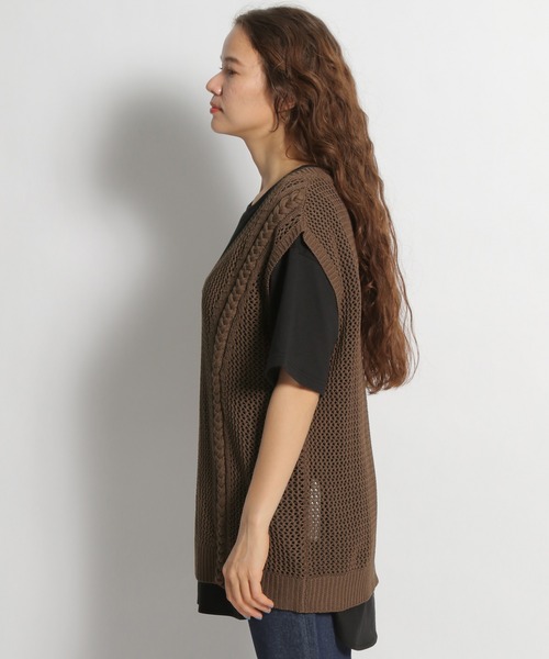 niko and...（ニコアンド）の「デザインニットベスト（ベスト・レディース・ブラック/ベージュ/ブラウン・FREE）」の18枚目の写真