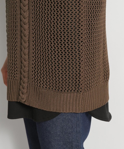 niko and...（ニコアンド）の「デザインニットベスト（ベスト・レディース・ブラック/ベージュ/ブラウン・FREE）」の5枚目の写真