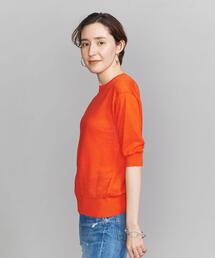 BEAUTY&YOUTH UNITED ARROWS | BY 麻クルーネック6分袖ニットプルオーバー -UVケア/ウォッシャブル-(ニット/セーター)