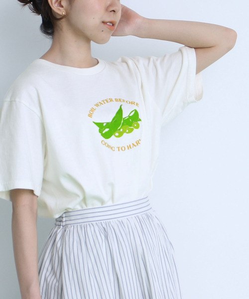 PAR ICI(パーリッシィ)の「VEGETABLE T-SHIRT(Tシャツ/カットソー・レディース・グリーン/レッド/イエロー・FREE)」の20枚目の写真