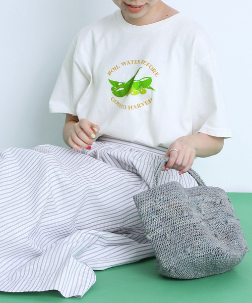 PAR ICI(パーリッシィ)の「VEGETABLE T-SHIRT(Tシャツ/カットソー・レディース・グリーン/レッド/イエロー・FREE)」の15枚目の写真