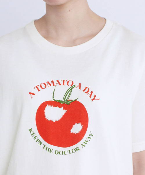 PAR ICI(パーリッシィ)の「VEGETABLE T-SHIRT(Tシャツ/カットソー・レディース・グリーン/レッド/イエロー・FREE)」の8枚目の写真