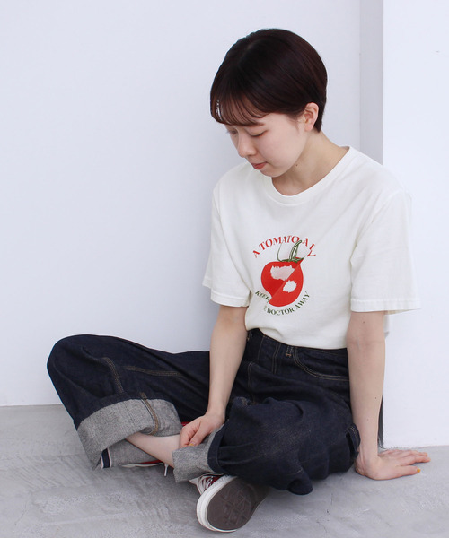 PAR ICI(パーリッシィ)の「VEGETABLE T-SHIRT(Tシャツ/カットソー・レディース・グリーン/レッド/イエロー・FREE)」の22枚目の写真