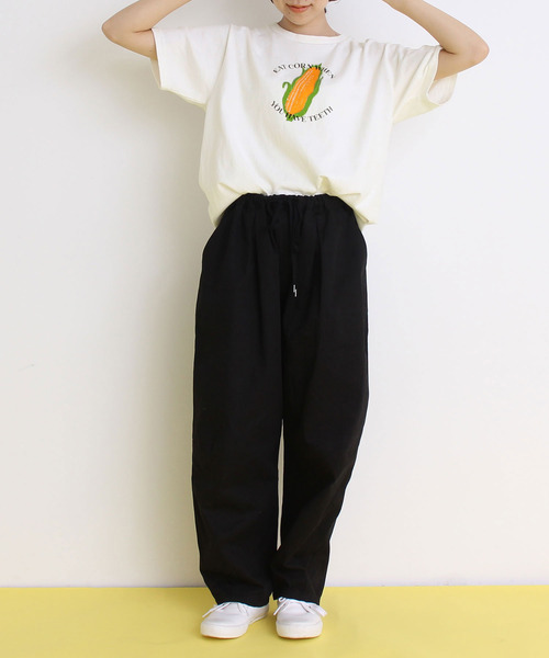 PAR ICI(パーリッシィ)の「VEGETABLE T-SHIRT(Tシャツ/カットソー・レディース・グリーン/レッド/イエロー・FREE)」の4枚目の写真