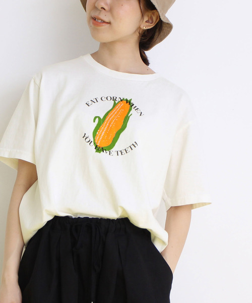 PAR ICI(パーリッシィ)の「VEGETABLE T-SHIRT(Tシャツ/カットソー・レディース・グリーン/レッド/イエロー・FREE)」の19枚目の写真