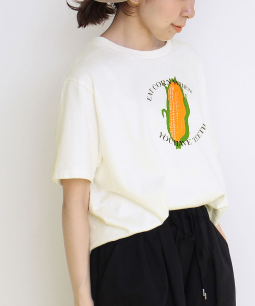 PAR ICI(パーリッシィ)の「VEGETABLE T-SHIRT(Tシャツ/カットソー・レディース・グリーン/レッド/イエロー・FREE)」の14枚目の写真