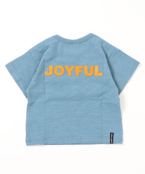 petit main（プティマイン）の「かぎ編みモチーフつきTシャツ（Tシャツ/カットソー・キッズ・ホワイト/カーキ/ブルー・80ｃｍ/90cm/110cm/100cm/120cm/130cm）」の6枚目の写真