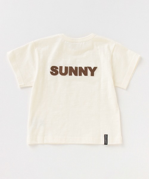 petit main（プティマイン）の「かぎ編みモチーフつきTシャツ（Tシャツ/カットソー・キッズ・ホワイト/カーキ/ブルー・80ｃｍ/90cm/110cm/100cm/120cm/130cm）」の9枚目の写真