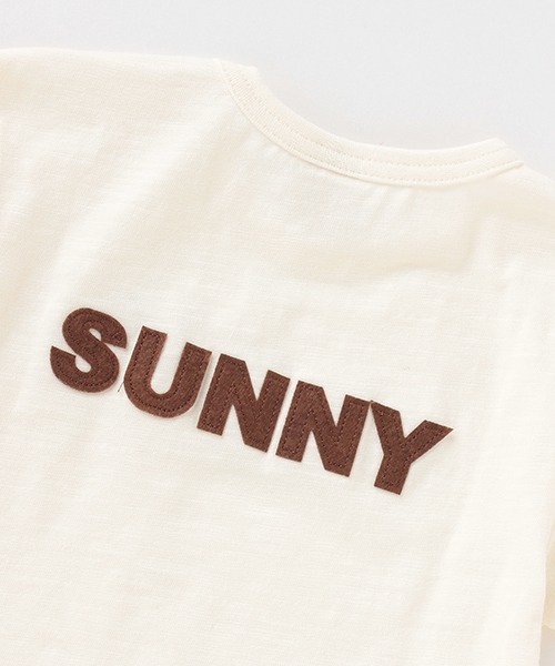 petit main（プティマイン）の「かぎ編みモチーフつきTシャツ（Tシャツ/カットソー・キッズ・ホワイト/カーキ/ブルー・80ｃｍ/90cm/110cm/100cm/120cm/130cm）」の13枚目の写真