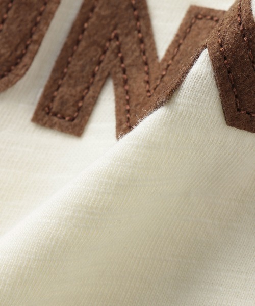 petit main（プティマイン）の「かぎ編みモチーフつきTシャツ（Tシャツ/カットソー・キッズ・ホワイト/カーキ/ブルー・80ｃｍ/90cm/110cm/100cm/120cm/130cm）」の15枚目の写真