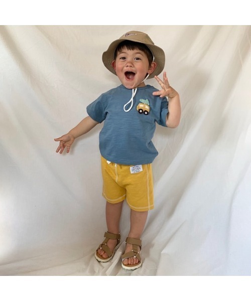 petit main（プティマイン）の「かぎ編みモチーフつきTシャツ（Tシャツ/カットソー・キッズ・ホワイト/カーキ/ブルー・80ｃｍ/90cm/110cm/100cm/120cm/130cm）」の22枚目の写真