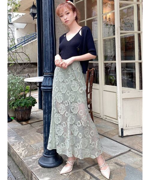 RESEXXY（リゼクシー）の「2WAYリブニットトップス【セット着用可能】（ニット/セーター・レディース・ブラック/グリーン/モカ・FREE）」の16枚目の写真