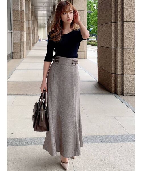 RESEXXY（リゼクシー）の「2WAYリブニットトップス【セット着用可能】（ニット/セーター・レディース・ブラック/グリーン/モカ・FREE）」の21枚目の写真