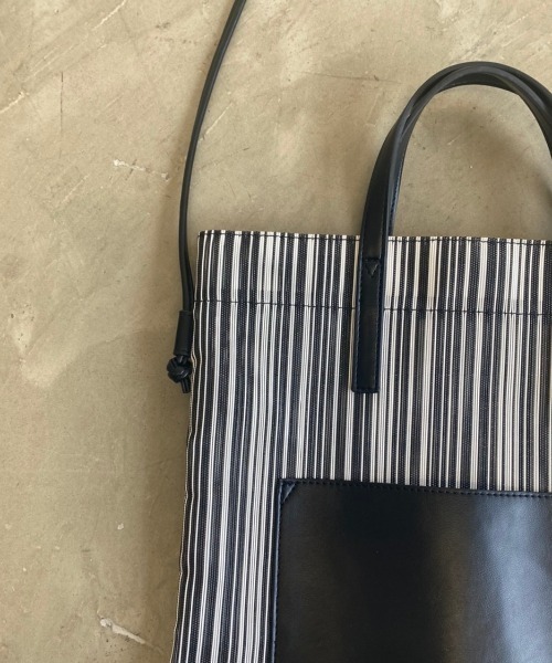 Aunt Marie's（アントマリーズ）の「シアーストライプパイピングトート / ショルダーバッグ（トートバッグ・レディース・ブラック/ブラウン/その他・FREE）」の6枚目の写真