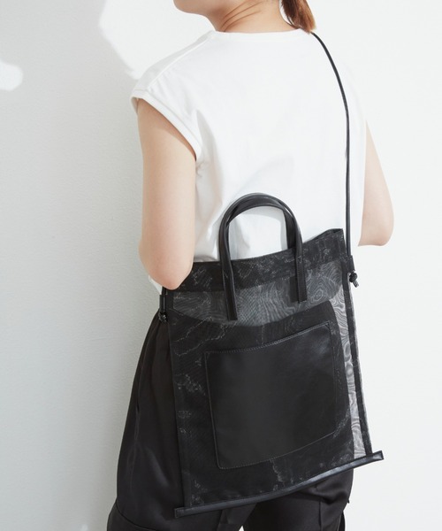 Aunt Marie's（アントマリーズ）の「シアーストライプパイピングトート / ショルダーバッグ（トートバッグ・レディース・ブラック/ブラウン/その他・FREE）」の4枚目の写真