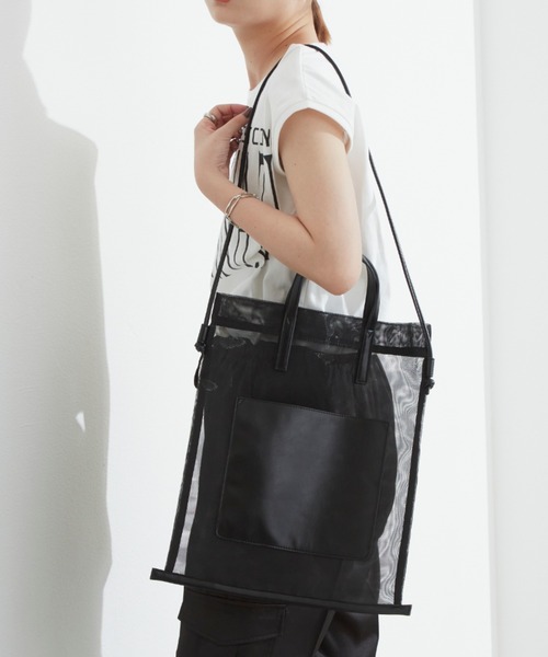 Aunt Marie's（アントマリーズ）の「シアーストライプパイピングトート / ショルダーバッグ（トートバッグ・レディース・ブラック/ブラウン/その他・FREE）」の14枚目の写真