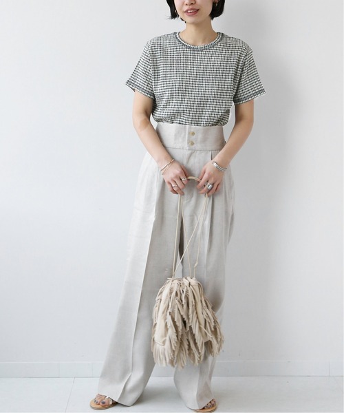 JOURNAL STANDARD relume（ジャーナルスタンダード　レリューム）の「クレープカールマイヤークルーネックTシャツ◆（Tシャツ/カットソー・レディース・ブルー/ブラウン/グリーン・FREE）」の10枚目の写真