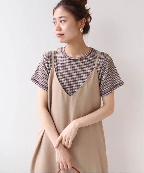 JOURNAL STANDARD relume（ジャーナルスタンダード　レリューム）の「クレープカールマイヤークルーネックTシャツ◆（Tシャツ/カットソー・レディース・ブルー/ブラウン/グリーン・FREE）」の7枚目の写真