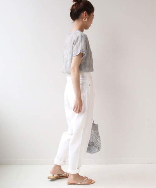 JOURNAL STANDARD relume（ジャーナルスタンダード　レリューム）の「クレープカールマイヤークルーネックTシャツ◆（Tシャツ/カットソー・レディース・ブルー/ブラウン/グリーン・FREE）」の18枚目の写真