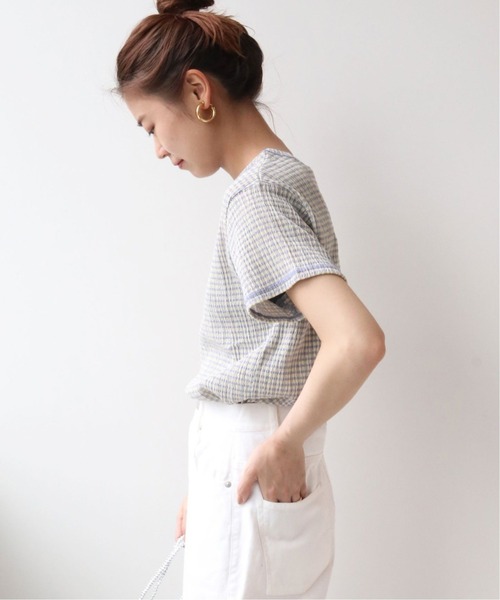 JOURNAL STANDARD relume（ジャーナルスタンダード　レリューム）の「クレープカールマイヤークルーネックTシャツ◆（Tシャツ/カットソー・レディース・ブルー/ブラウン/グリーン・FREE）」の20枚目の写真