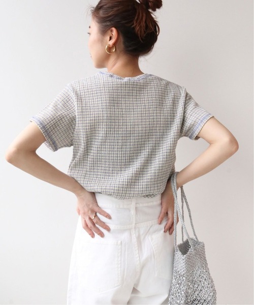 JOURNAL STANDARD relume（ジャーナルスタンダード　レリューム）の「クレープカールマイヤークルーネックTシャツ◆（Tシャツ/カットソー・レディース・ブルー/ブラウン/グリーン・FREE）」の21枚目の写真