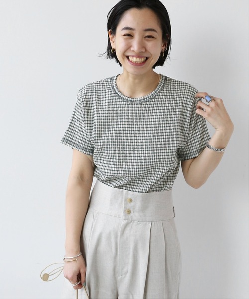 JOURNAL STANDARD relume（ジャーナルスタンダード　レリューム）の「クレープカールマイヤークルーネックTシャツ◆（Tシャツ/カットソー・レディース・ブルー/ブラウン/グリーン・FREE）」の13枚目の写真