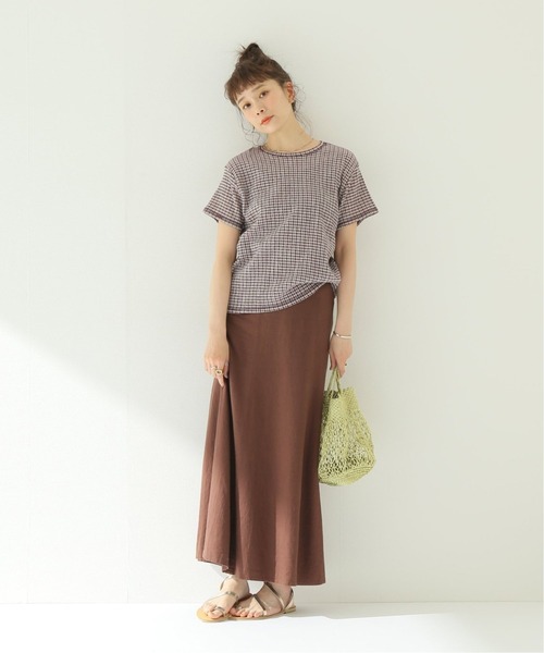 JOURNAL STANDARD relume（ジャーナルスタンダード　レリューム）の「クレープカールマイヤークルーネックTシャツ◆（Tシャツ/カットソー・レディース・ブルー/ブラウン/グリーン・FREE）」の22枚目の写真