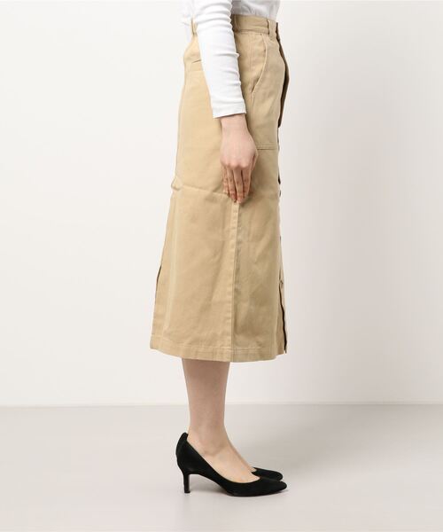 ehka sopo(エヘカソポ)の「【橋下美好×ehka sopo】フロントボタンスカート(スカート・レディース・ブラック/ベージュ/ブルー/グリーン・フリ-)」の5枚目の写真