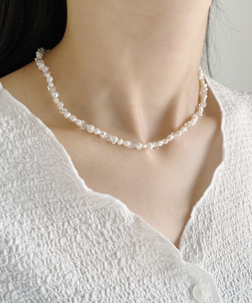 iso(イソ)の「MIXパールネックレス(ネックレス・レディース・ゴールド・FREE)」の9枚目の写真